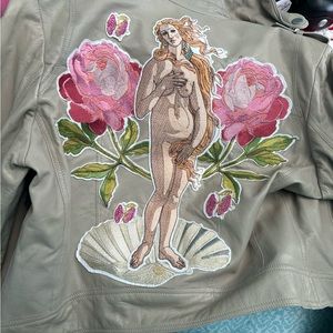Joy leather embroidered jacket
